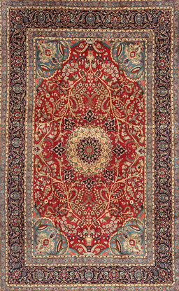 Machine Washable Traditional Saffron Red Rug, wshtr3974