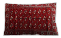 Traditional Classic Rectangular Red Lumbar Throw Pillow, 13 inch by 19 inch, lbtr3975