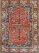 Machine Washable Traditional Brown Red Rug, wshtr3976