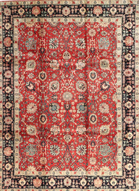 Machine Washable Traditional Tomato Red Rug, wshtr3977