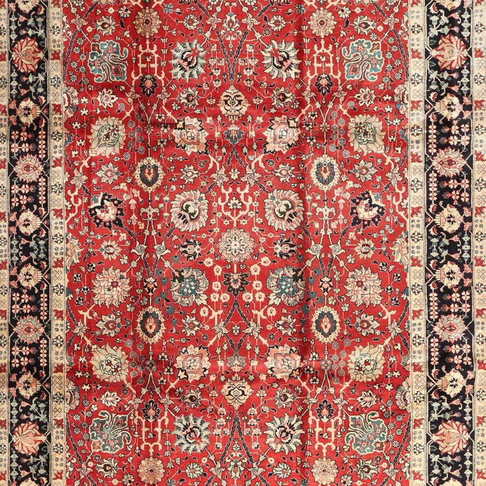 Machine Washable Traditional Tomato Red Rug, wshtr3977