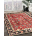 Machine Washable Traditional Tomato Red Rug in a Family Room, wshtr3977