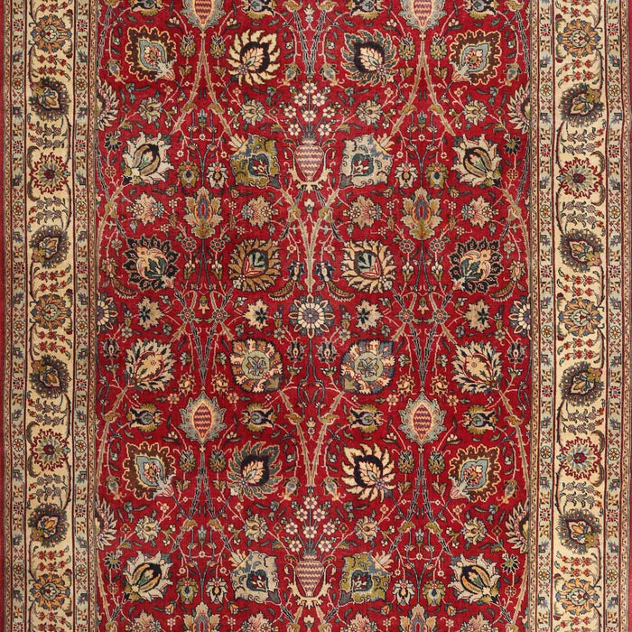 Machine Washable Traditional Tomato Red Rug, wshtr3978