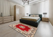 Traditional Brown Medallion Rug in a Bedroom, tr3979