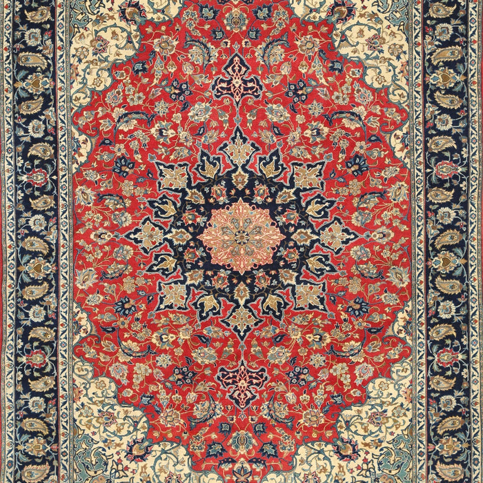 Traditional Light French Beige Brown Medallion Rug, tr397