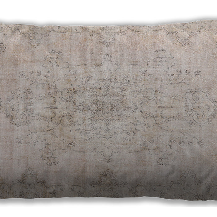 Traditional Classic Rectangular Tan Brown Lumbar Throw Pillow, 13 inch by 19 inch, lbtr3981