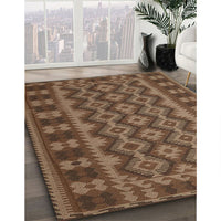 Traditional Sangria Brown Southwestern Rug, tr3982