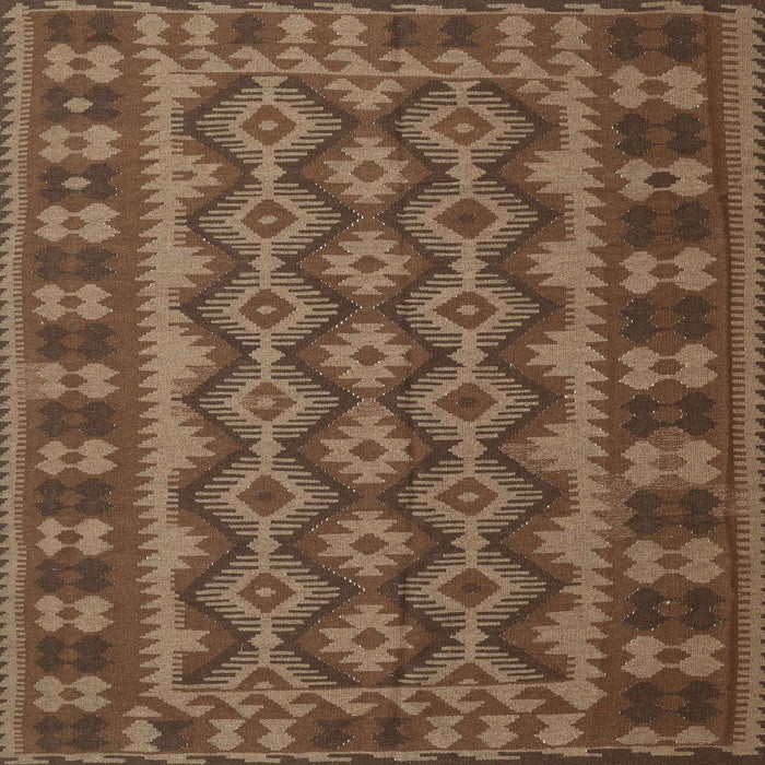 Square Traditional Sangria Brown Southwestern Rug, tr3982