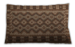 Traditional Classic Rectangular Sangria Brown Lumbar Throw Pillow, 13 inch by 19 inch, lbtr3982