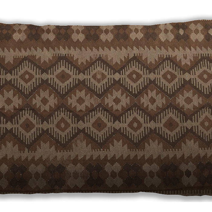 Traditional Classic Rectangular Sangria Brown Lumbar Throw Pillow, 13 inch by 19 inch, lbtr3982