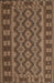 Traditional Sangria Brown Southwestern Rug, tr3982