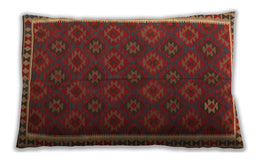 Traditional Classic Rectangular Sienna Brown Lumbar Throw Pillow, 13 inch by 19 inch, lbtr3983
