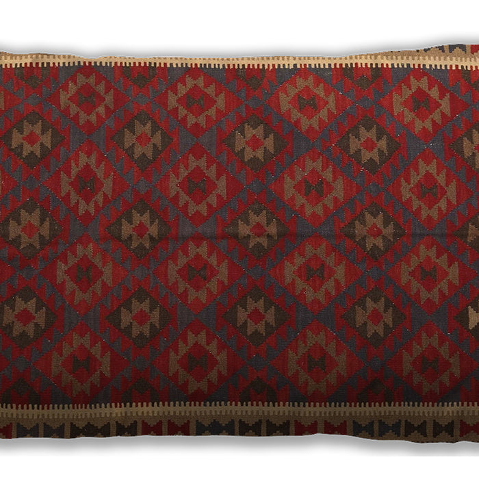 Traditional Classic Rectangular Sienna Brown Lumbar Throw Pillow, 13 inch by 19 inch, lbtr3983
