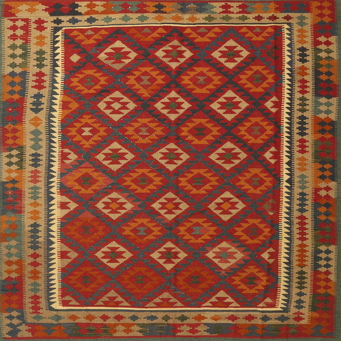 Square Traditional Light Brown Southwestern Rug, tr3984