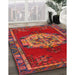 Machine Washable Traditional Cherry Red Rug in a Family Room, wshtr3985