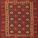 Square Traditional Red Southwestern Rug, tr3986