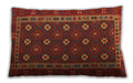 Traditional Classic Rectangular Red Lumbar Throw Pillow, 13 inch by 19 inch, lbtr3986