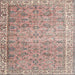 Square Traditional Dark Gold Brown Persian Rug, tr3987
