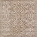 Round Machine Washable Traditional Dark Almond Brown Rug, wshtr3988