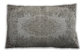 Traditional Classic Rectangular Pale Silver Gray Lumbar Throw Pillow, 13 inch by 19 inch, lbtr3989