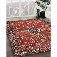 Traditional Orange Salmon Pink Persian Rug, tr3990