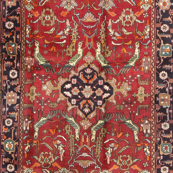 Machine Washable Traditional Orange Salmon Pink Rug, wshtr3990