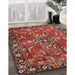 Traditional Orange Salmon Pink Persian Rug in Family Room, tr3990