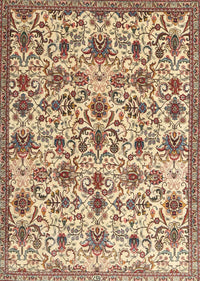 Machine Washable Traditional Sienna Brown Rug, wshtr3991