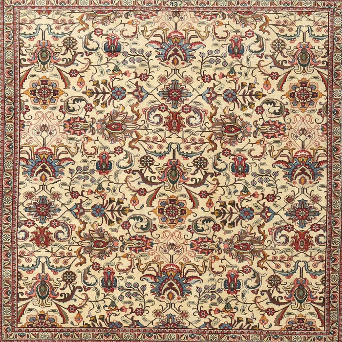 Square Traditional Sienna Brown Persian Rug, tr3991