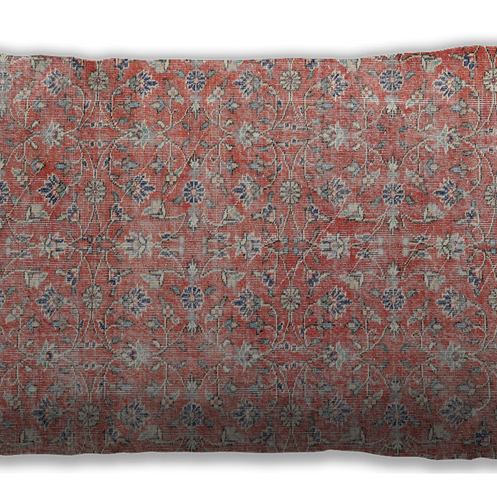 Traditional Classic Rectangular Rose Pink Lumbar Throw Pillow, 13 inch by 19 inch, lbtr3994
