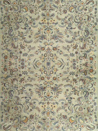 Machine Washable Traditional Khaki Green Rug, wshtr3995