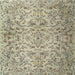 Square Traditional Khaki Green Persian Rug, tr3995