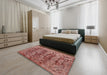 Traditional Salmon Pink Persian Rug in a Bedroom, tr3996