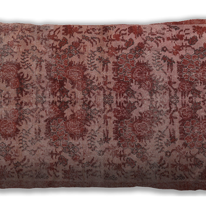 Traditional Classic Rectangular Salmon Pink Lumbar Throw Pillow, 13 inch by 19 inch, lbtr3996