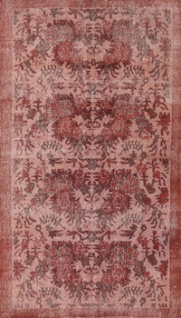 Machine Washable Traditional Salmon Pink Rug, wshtr3996