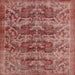 Square Traditional Salmon Pink Persian Rug, tr3996