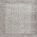 Square Traditional Dark White Beige Persian Rug, tr3997