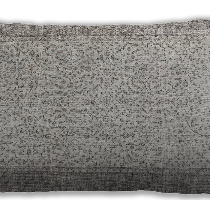Traditional Classic Rectangular Dark White Beige Lumbar Throw Pillow, 13 inch by 19 inch, lbtr3997