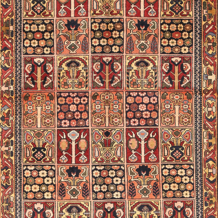 Machine Washable Traditional Sand Brown Rug, wshtr399