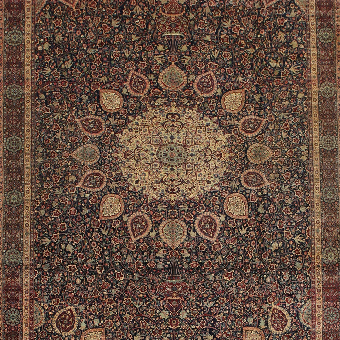 Machine Washable Traditional Night Red Rug, wshtr39