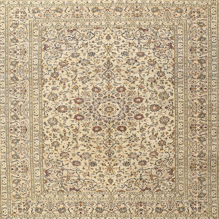 Square Traditional Khaki Gold Persian Rug, tr4000