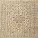 Square Traditional Khaki Gold Persian Rug, tr4000