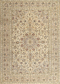 Machine Washable Traditional Khaki Gold Rug, wshtr4000