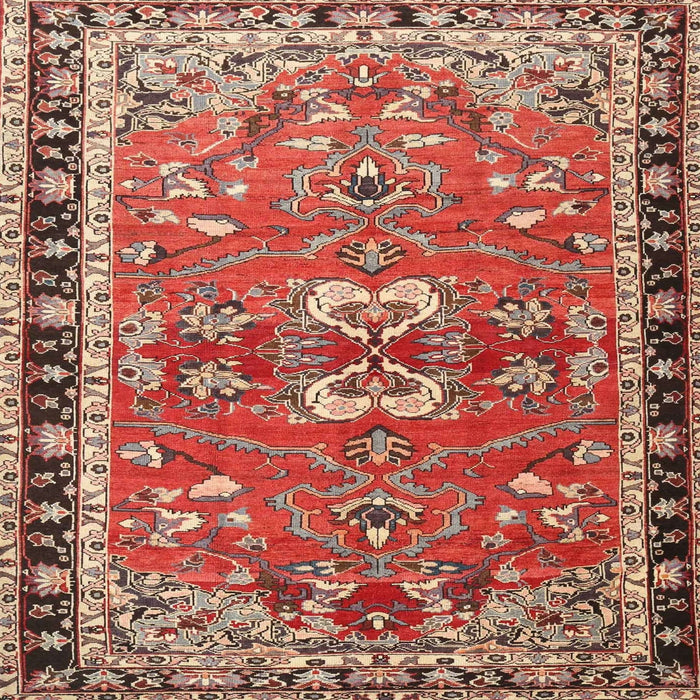 Square Traditional Red Persian Rug, tr4001