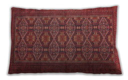 Traditional Classic Rectangular Cherry Red Lumbar Throw Pillow, 13 inch by 19 inch, lbtr4002