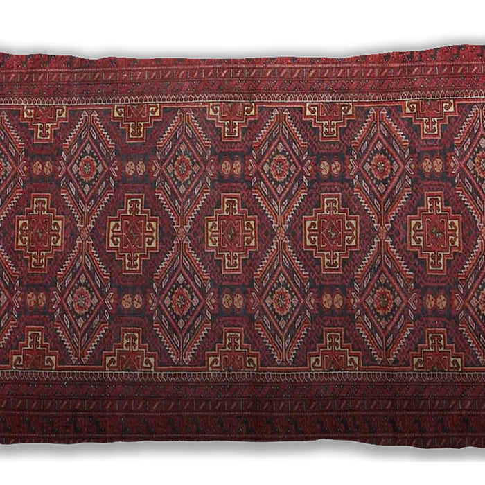 Traditional Classic Rectangular Cherry Red Lumbar Throw Pillow, 13 inch by 19 inch, lbtr4002