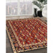 Machine Washable Traditional Tomato Red Rug in a Family Room, wshtr4003