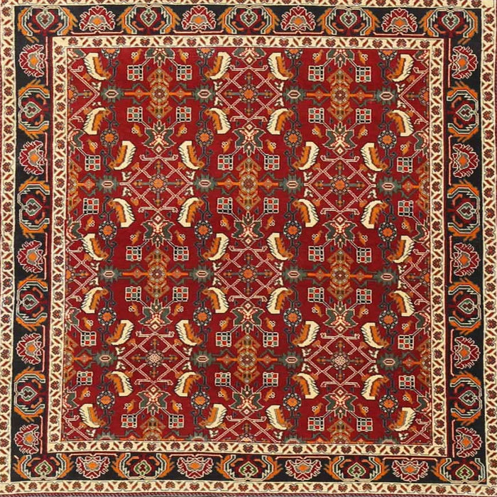 Square Traditional Red Persian Rug, tr4003