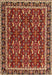 Machine Washable Traditional Tomato Red Rug, wshtr4003