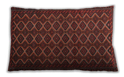 Traditional Classic Rectangular Saffron Red Lumbar Throw Pillow, 13 inch by 19 inch, lbtr4004